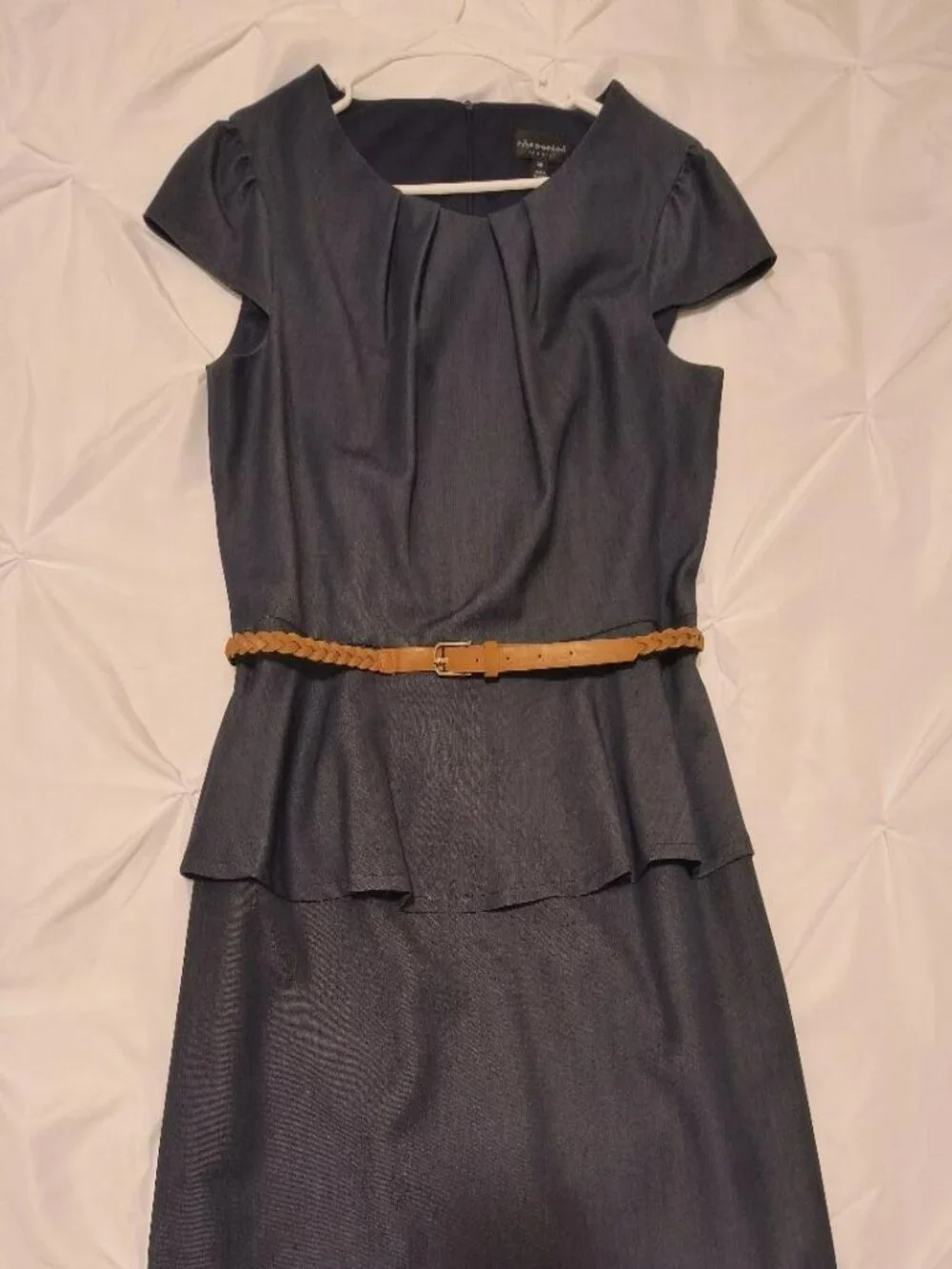 Connected Apparel Casual Blue Denim Dress Size 14P - Picture 3 of 8
